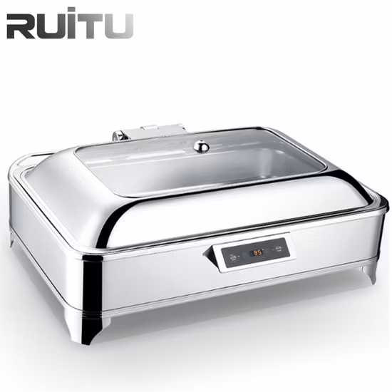 ファイブスター広州ホテル用品キッチン用品6Lロールトップゴールドケータリングビュッフェチェーフィングディッシュフードウォーマー食器セット高級ホテルとレストランの供給